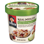 Quaker Real Medleys Oatmeal, Apple Walnut Oatmeal+, 2.64 oz Cup, 12/Carton View Product Image