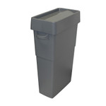 Impact Thin Bin Containers, Rectangular, Polyethylene, 23 gal, Gray View Product Image