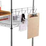 Alera Hook Bars For Wire Shelving, Four Hooks, 18" Deep, Silver, 2 Bars/Pack View Product Image