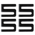Alera Wire Shelving S Hooks, Metal, Black, 4 Hooks/Pack View Product Image