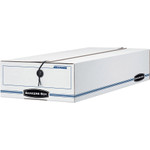 Bankers Box LIBERTY Check and Form Boxes, 9.25" x 23.75" x 4.25", White/Blue, 12/Carton View Product Image