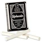 Quartet Alphacolor White Chalk, Low-Dust, 12 Sticks/Pack View Product Image