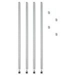 Alera Stackable Posts For Wire Shelving, 36" High, Silver, 4/Pack View Product Image