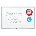 Quartet Classic Series Porcelain Magnetic Board, 72 x 48, White, Silver Aluminum Frame View Product Image