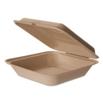 Eco-Products Wheat Straw Hinged Clamshell Containers, 9 x 9 x 3, 200/Carton View Product Image