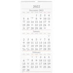 AT-A-GLANCE Three-Month Reference Wall Calendar, 12 x 27, 2021-2022 View Product Image