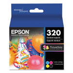 Epson T320P (320) Ink/Paper Combo, Black; Cyan; Magenta; Yellow View Product Image