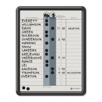 Quartet Employee In/Out Board, Porcelain, 11 x 14, Gray, Black Plastic Frame View Product Image