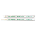 Eco-Products 7.75" Clear Wrapped Straw - Case, 400/PK, 24 PK/CT View Product Image