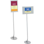 Quartet Designer Sign Stand, Silver Aluminum Frame, 11 x 17 View Product Image