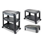 Alera 3-in-1 Storage Cart and Stand, 21.63w x 13.75d x 24.75h, Black/Gray View Product Image