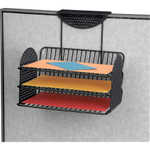 Fellowes Perf-Ect Partition Additions Three-Tray Organizer, 12 1/8 x 12 3/8, Black View Product Image