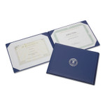 OLD - AbilityOne 7510001153250 SKILCRAFT Award Certificate Binder, 8 1/2 x 11, Air Force Seal, Blue/Silver View Product Image