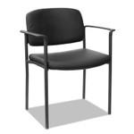 Alera Sorrento Series Ultra-Cushioned Stacking Guest Chair, Black Seat/Black Back, Black Base, 2/Carton View Product Image