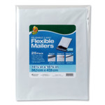 Duck Reusable 2-Way Flexible Mailers, Self-Adhesive Closure, 14.25 x 18.75, White, 25/Pack View Product Image