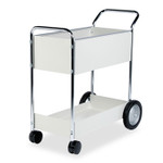 Fellowes Steel Mail Cart, 150-Folder Capacity, 20w x 40.5d x 39h, Dove Gray View Product Image