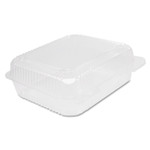 Dart Staylock Clear Hinged Container, Plastic, 8 3/10 x 7 4/5 x 3, 125/Bag, 2BG/CT View Product Image