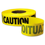 Empire Caution Barricade Tape, "Caution" Text, 3" x 1000ft, Yellow/Black View Product Image