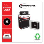 Innovera Remanufactured Black Ink, Replacement for Brother LC51BK, 500 Page-Yield View Product Image