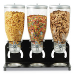 Mind Reader Heavy Duty Metal Cereal Triple Dispenser, 18 1/2w x 5.93d x 17 1/4h, Black/Clear View Product Image