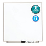 Quartet Matrix Magnetic Boards, Painted Steel, 16 x 16, White, Aluminum Frame View Product Image