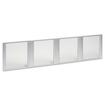 Alera Glass Door Set With Silver Frame For 72" Wide Hutch, 17w x 16h, Clear, 4 Doors/Set View Product Image