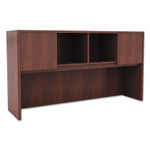 Alera Valencia Series Hutch with Doors, 58.88w x 15d x 35.38h, Medium Cherry View Product Image