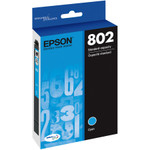 Epson T802220S (802) DURABrite Ultra Ink, 650 Page-Yield, Cyan View Product Image