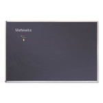 Quartet Porcelain Black Chalkboard with Aluminum Frame, 48 x 96, Silver View Product Image