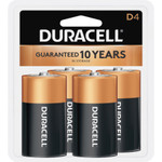 Duracell CopperTop Alkaline D Batteries, 4/Pack View Product Image