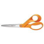 Fiskars Home and Office Scissors, 8" Long, 3.5" Cut Length, Orange Offset Handle View Product Image