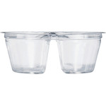 Dart Clear PET Cups with Two Compartment Insert, 12 oz, Clear, 500 Sets/Carton View Product Image