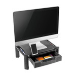 Innovera Large Monitor Stand with Cable Management and Drawer, 18 3/8" x 13 5/8" x 5" View Product Image