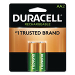 Duracell Rechargeable StayCharged NiMH Batteries, AA, 2/Pack View Product Image