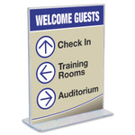 deflecto Superior Image Double Sided Sign Holder, 8 1/2 x 11 Insert, Clear View Product Image