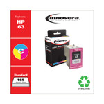Innovera Remanufactured Tri-Color Ink, Replacement for HP 63 (F6U61AN), 165 Page-Yield View Product Image