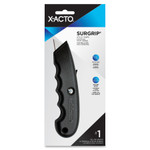 X-ACTO SurGrip Utility Knife w/Contoured Metal Handle & Retractable Blade, Black View Product Image