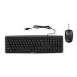 Innovera Slimline Keyboard and Mouse, USB 2.0, Black View Product Image