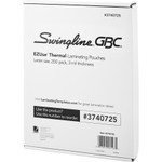 GBC EZUse Thermal Laminating Pouches, 3 mil, 8.5" x 11", Gloss Clear, 200/Pack View Product Image