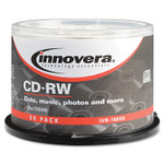 Innovera CD-RW Discs, Rewritable, 700MB/80min, 12x, Spindle, Silver, 50/Pack View Product Image