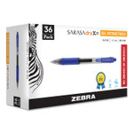 Zebra Sarasa Dry Gel X20 Retractable Gel Pen, Medium 0.7mm, Blue Ink, Translucent Blue Barrel, 36/Pack View Product Image