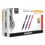 Zebra Sarasa Dry Gel X20 Retractable Gel Pen, Medium 0.7mm, Assorted Ink/Barrel, 36/Pack View Product Image