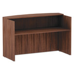 Alera Valencia Series Reception Desk with Transaction Counter, 71" x 35.5" x 42.5", Modern Walnut View Product Image