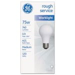 GE Rough Service Incandescent Worklight Bulb, A21, 75 W, 750 lm View Product Image