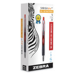 Zebra Sarasa Dry Gel X30 Retractable Gel Pen, Medium 0.7mm, Red Ink/Barrel, Dozen View Product Image