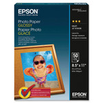 Epson Glossy Photo Paper, 9.4 mil, 8.5 x 11, Glossy White, 50/Pack View Product Image