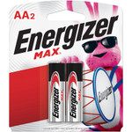 Energizer MAX Alkaline AA Batteries, 1.5V, 2/Pack View Product Image