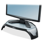 Fellowes Smart Suites Corner Monitor Riser, 18 1/2 x 12 1/2 x 5 1/8, Black/Clear Frost View Product Image