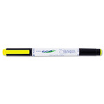 Zebra Zebrite Eco Double-ended Highlighter, Chisel/Bullet Tip, Fluorescent Yellow, Dozen View Product Image