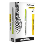 Zebra Zazzle Liquid Ink Highlighter, Chisel Tip, Fluorescent Yellow, Dozen View Product Image